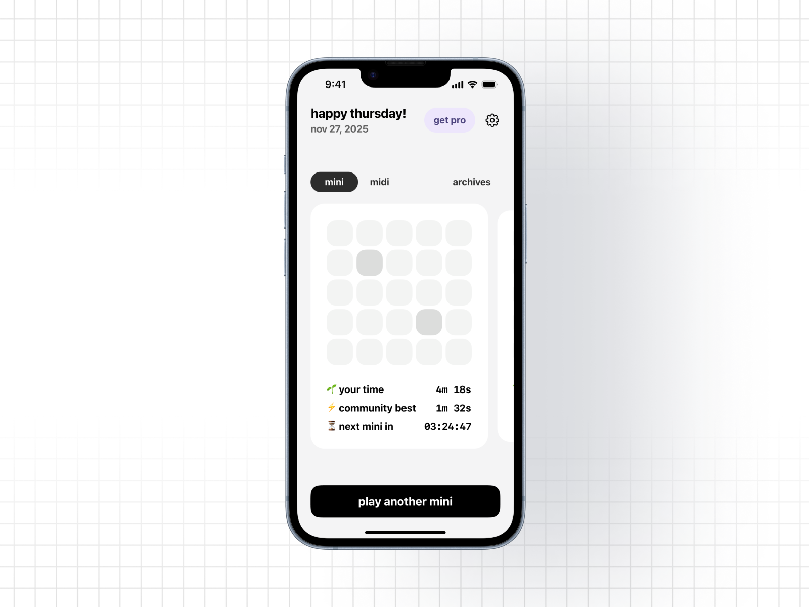 Crossword Chef new home screen