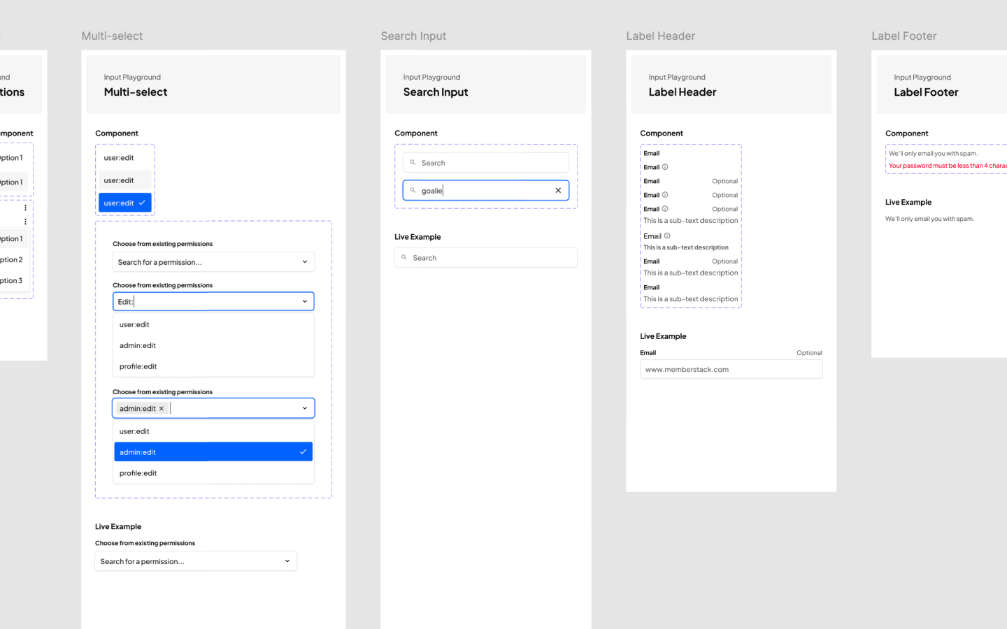 Design system components